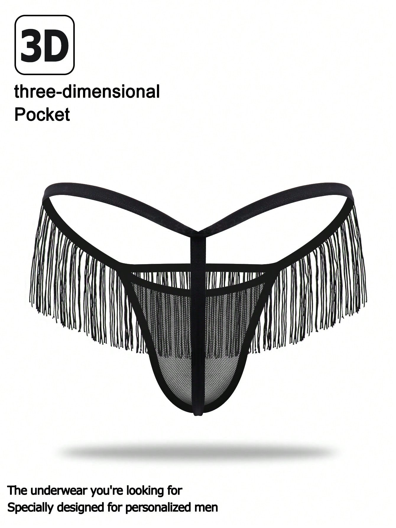 Men’s Lightweight Shorts Black Mesh With Hollow Waist Detail