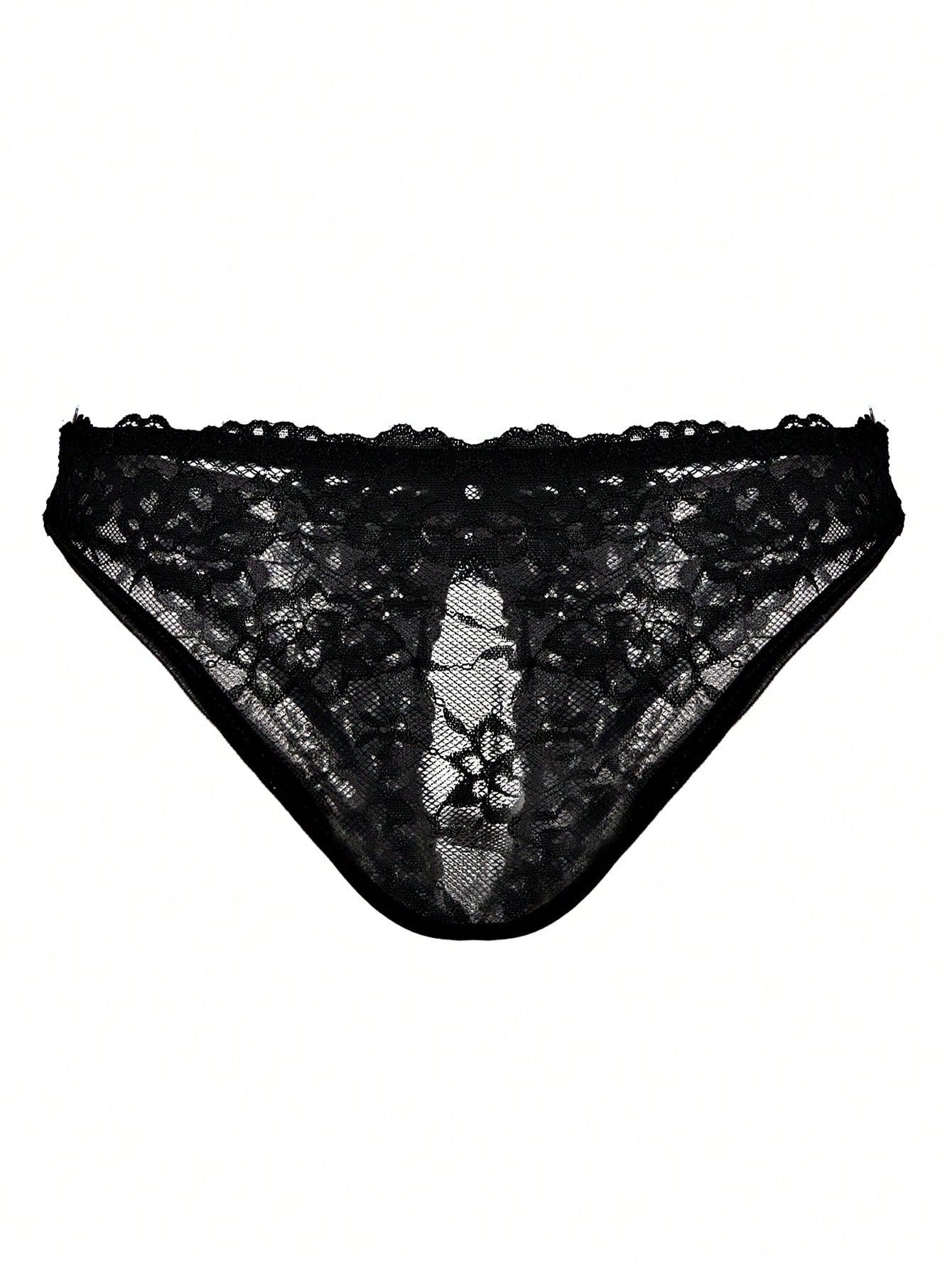 Men’s Low Rise Shorts With Lace Trim And Cutout Design