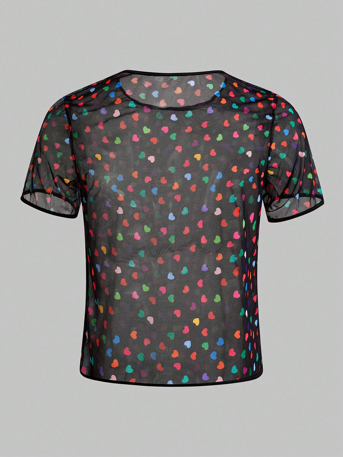 Men's Heart Pattern Casual T Shirt With Soft Breathable Fabric
