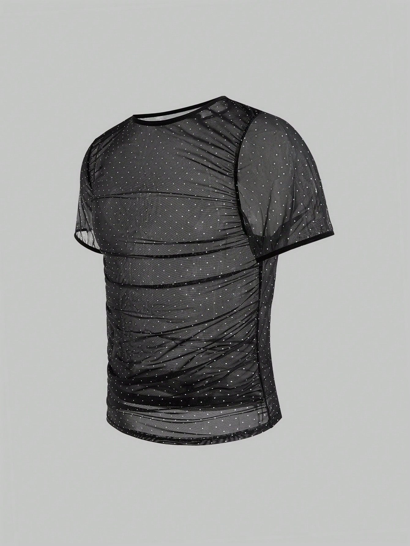 Men's Glitter Style Casual T Shirt With Soft Breathable Fabric