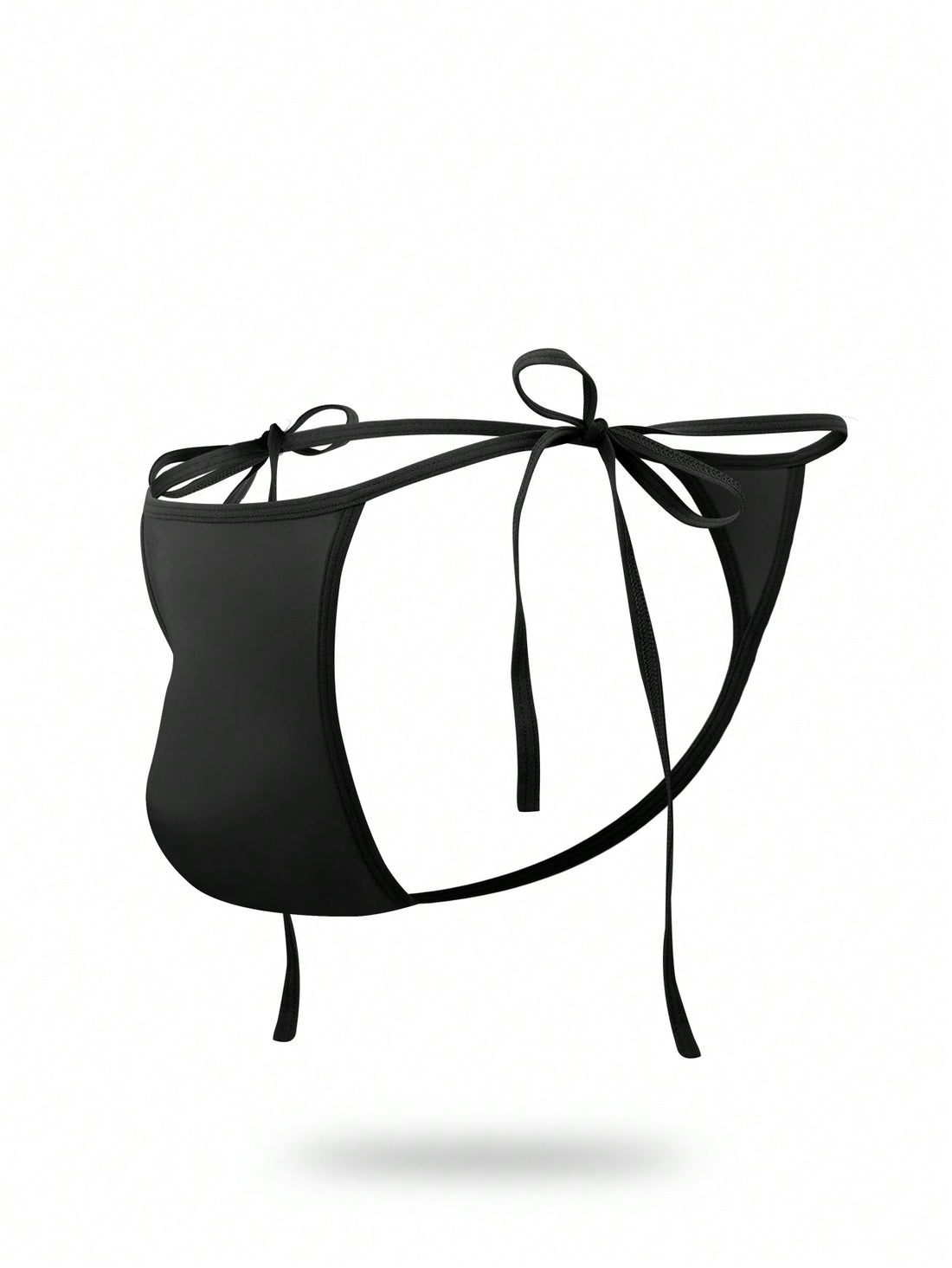 Men’s Casual Shorts In Black With Knot Detail