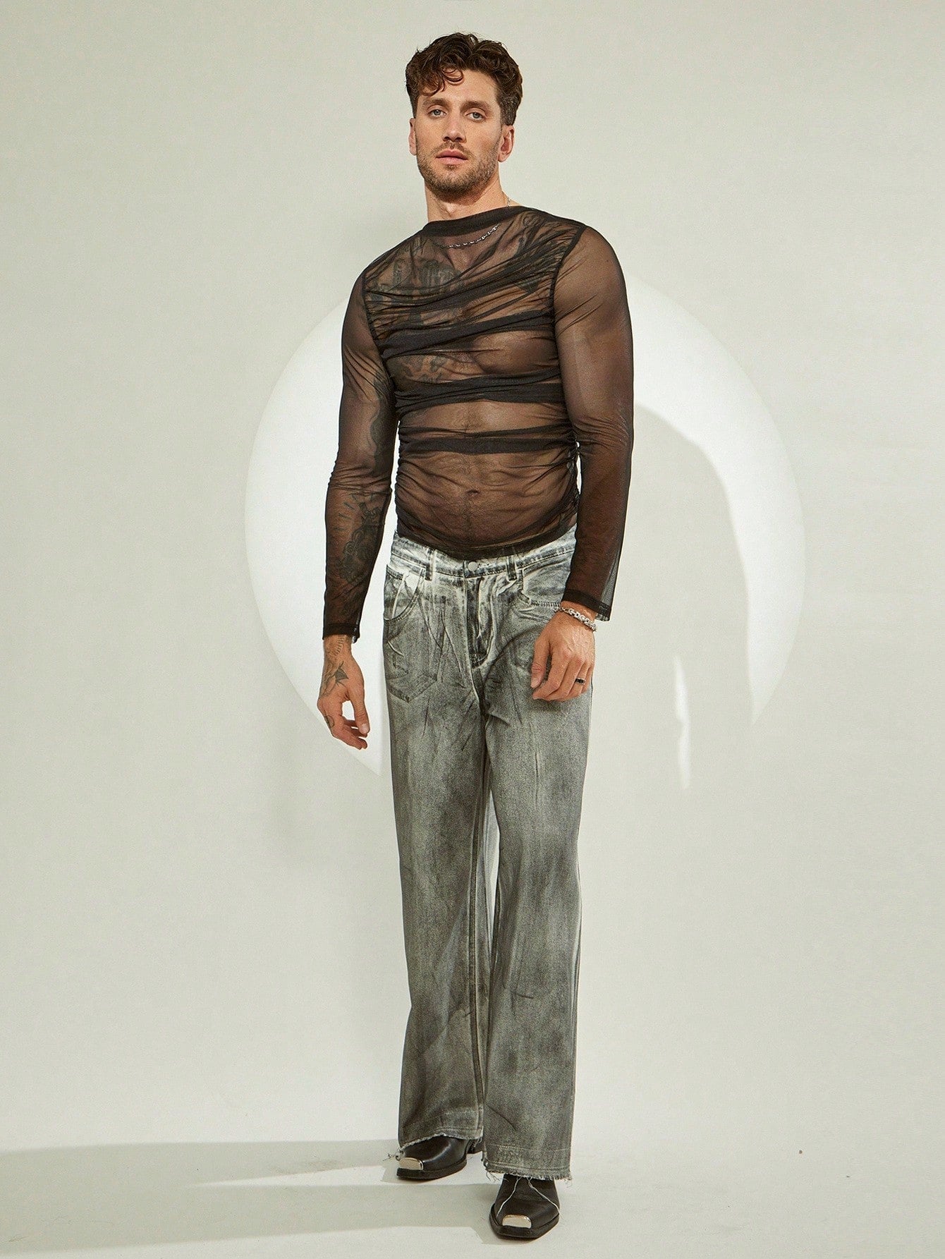 Men's Transparent Soft Long Sleeve T-Shirt