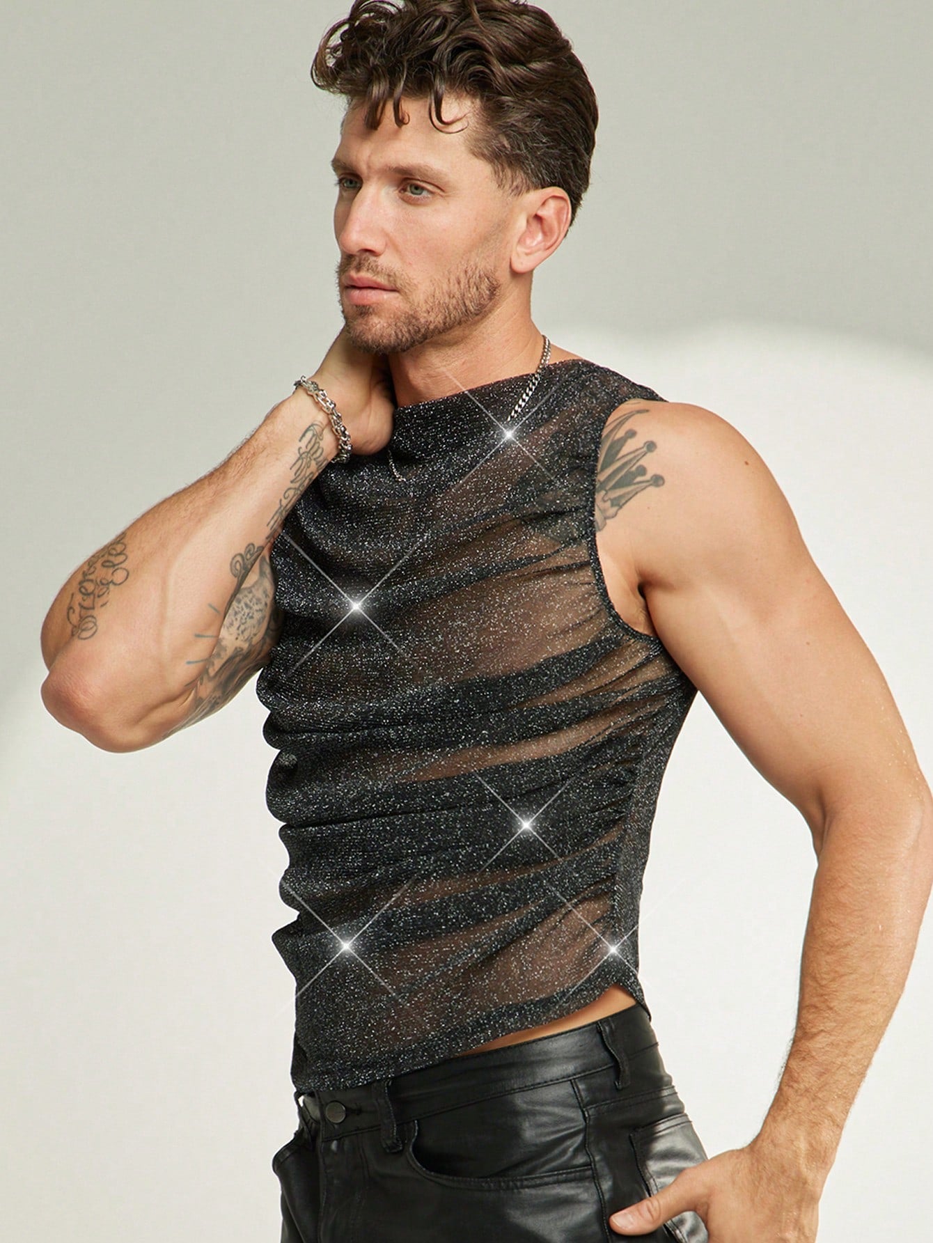Men's Sheer Mesh Tank Top