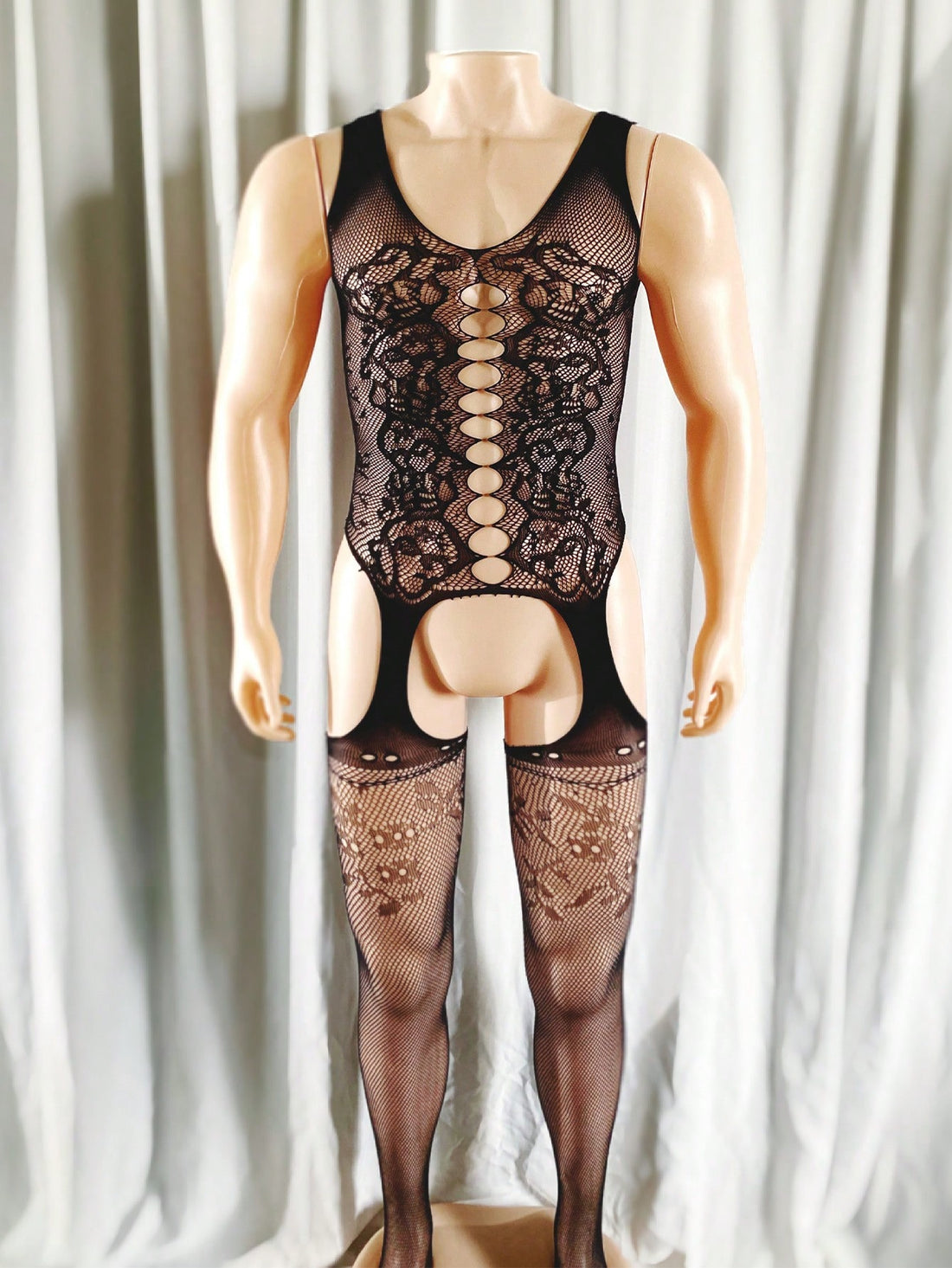 Men’s Lightweight One Piece Outfit With Sheer Fabric Design