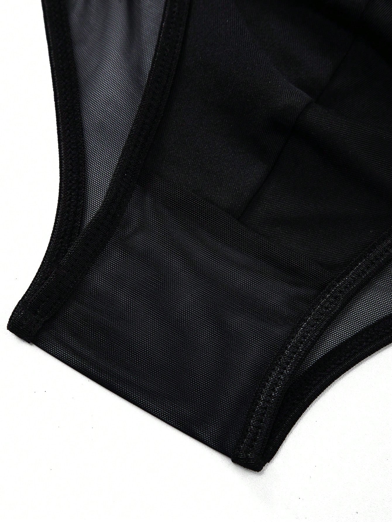 Men's Black Patchwork Casual Shorts With Breathable Stretch Fabric