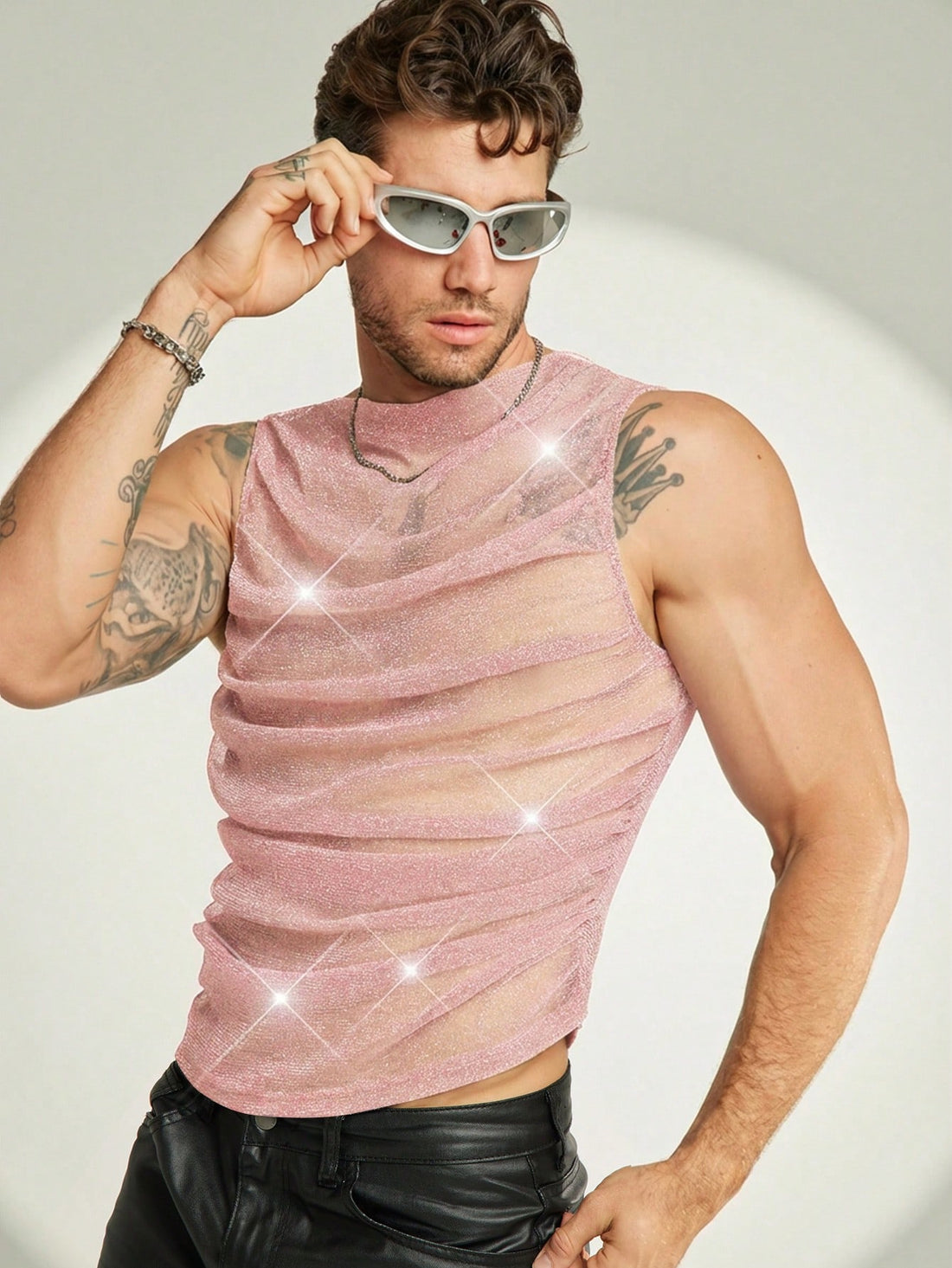 Men's Sheer Mesh Tank Top
