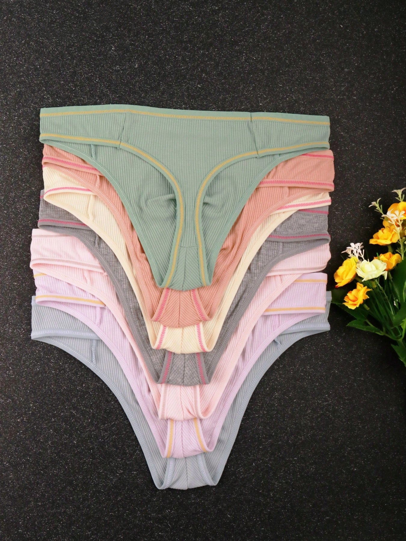 7 Pieces Men's Solid Color Casual Shorts Set In Breathable Soft Stretch Fabric