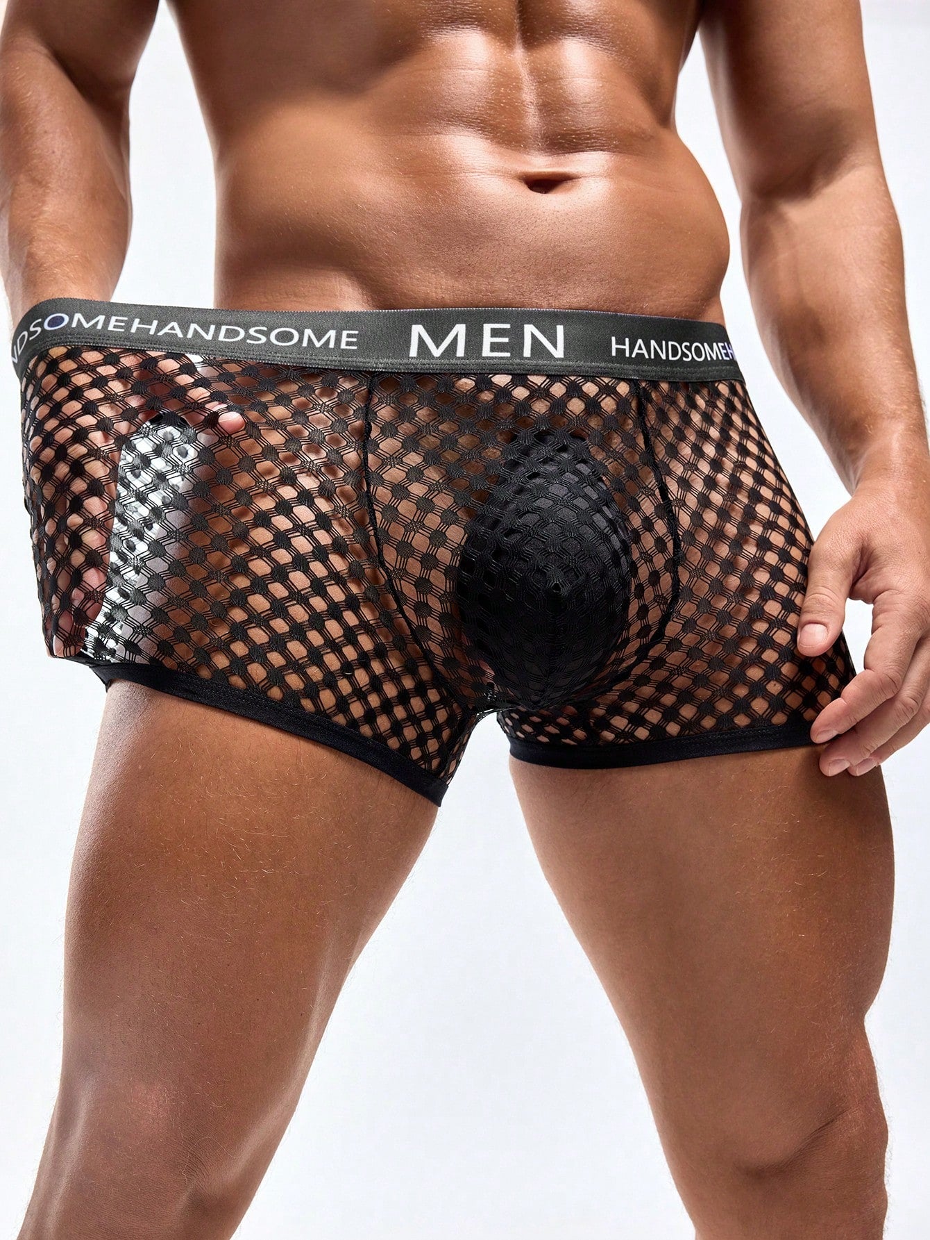 Men’s Lightweight Shorts With Letter Webbing Detail