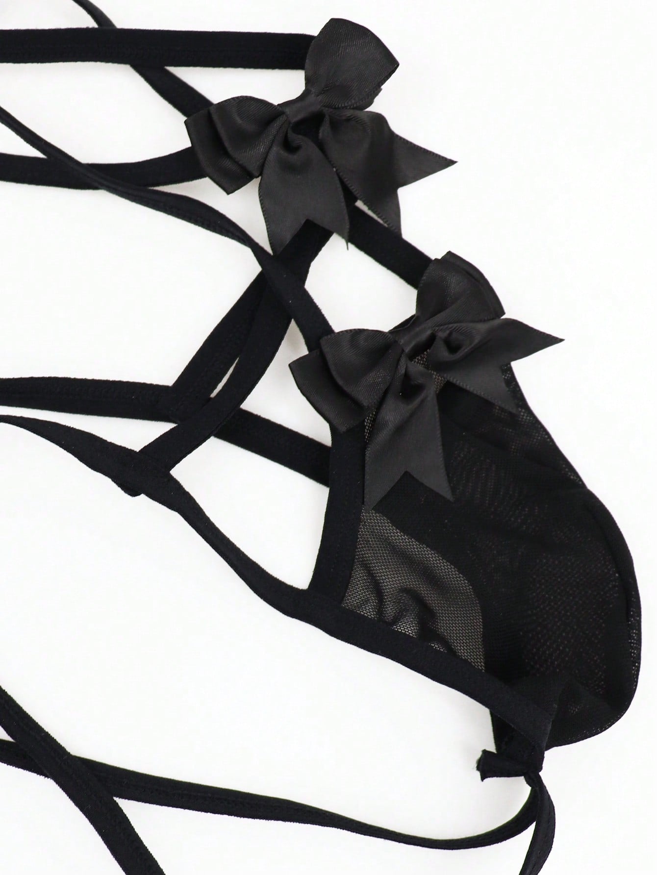Men's Black Casual Shorts With Bow Detail And Soft Stretch Fabric