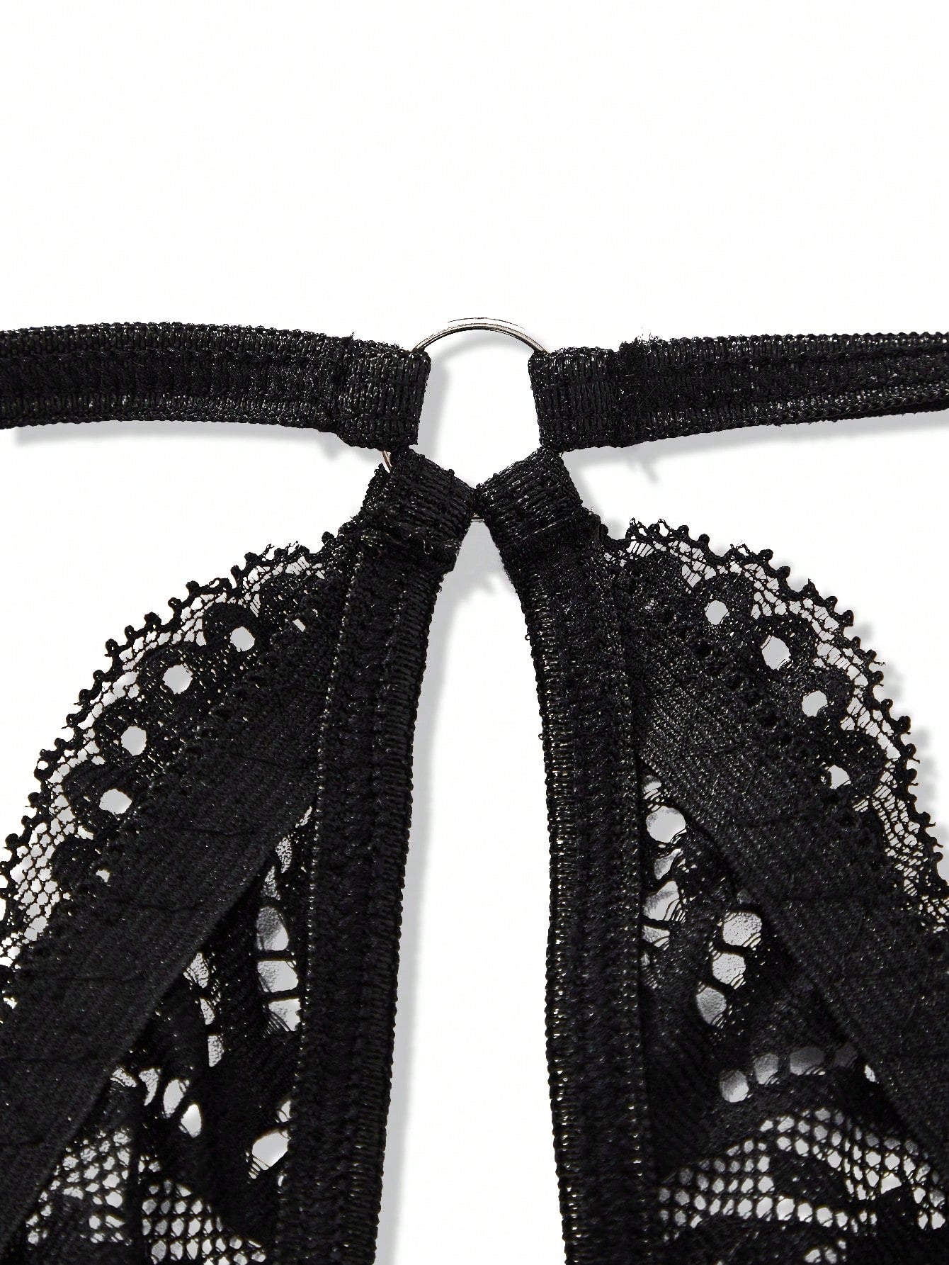 Men’s Casual Shorts With Lace Texture And Mesh Detail