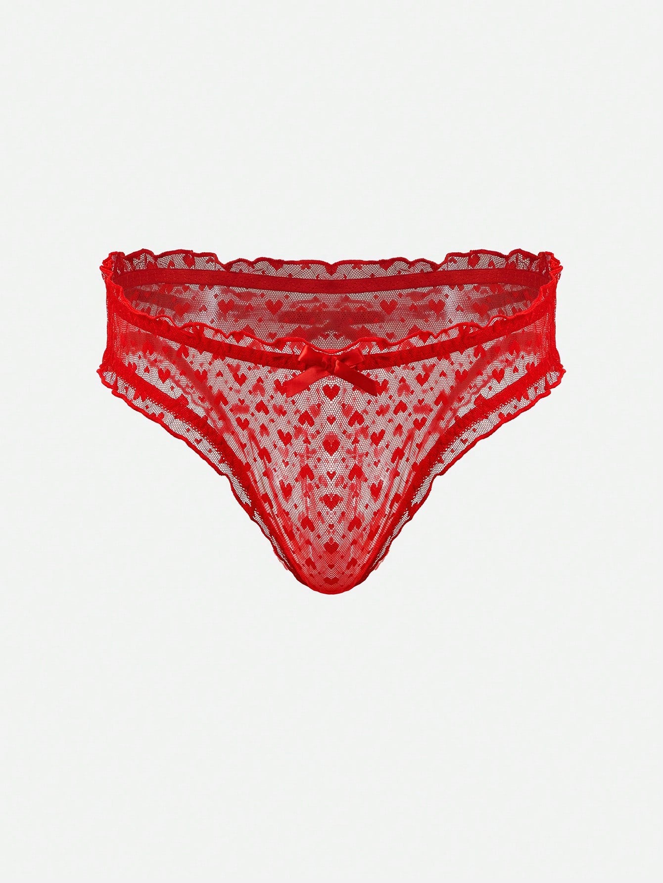 Men's Heart Pattern Casual Shorts With Soft Breathable Stretch Fabric