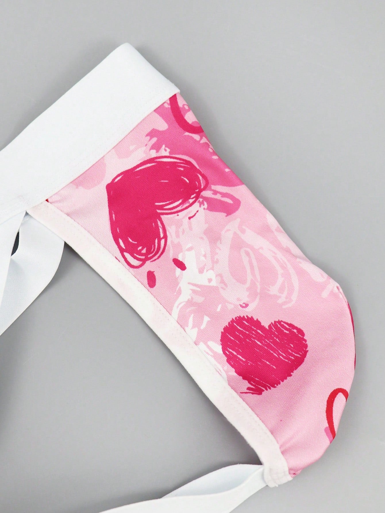 Men's Heart Design Casual Shorts With Breathable Soft Stretch Fabric