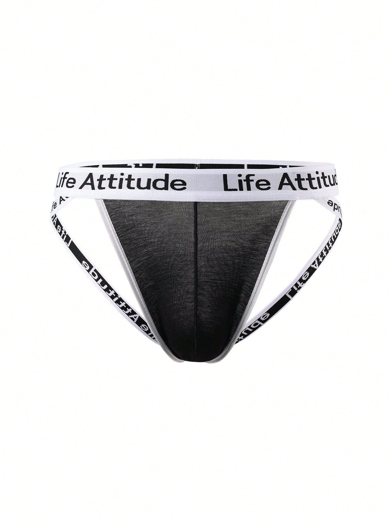 Men’s Casual Shorts With Letter Print And Cutout Design