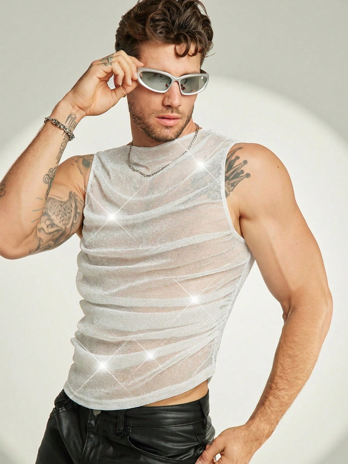 Men's Sheer Mesh Tank Top