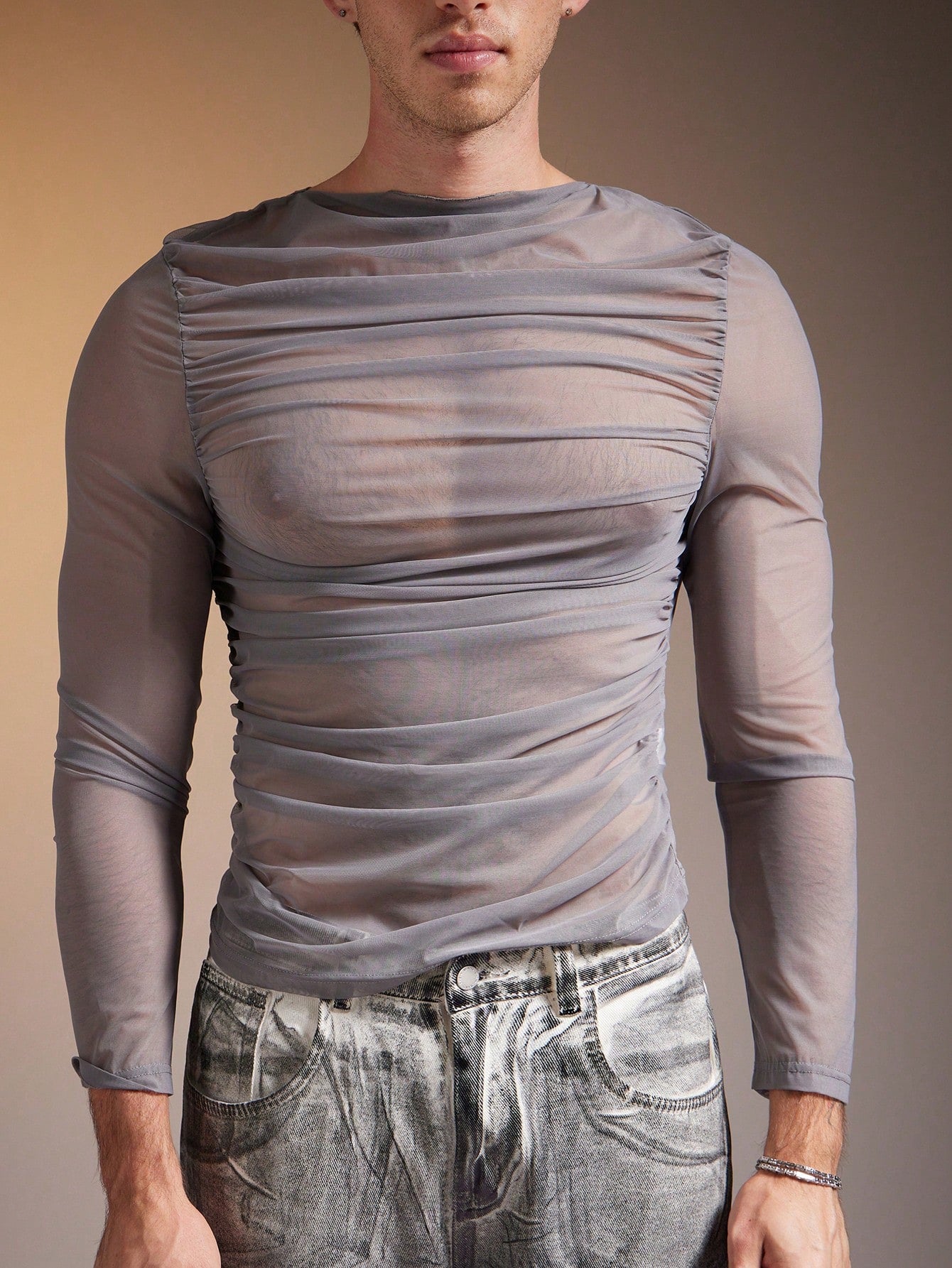 Men's Transparent Soft Long Sleeve T-Shirt