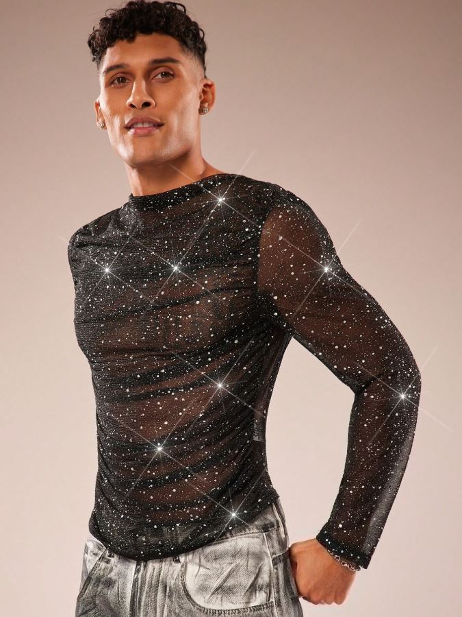 Men's Transparent Soft Long Sleeve T-Shirt