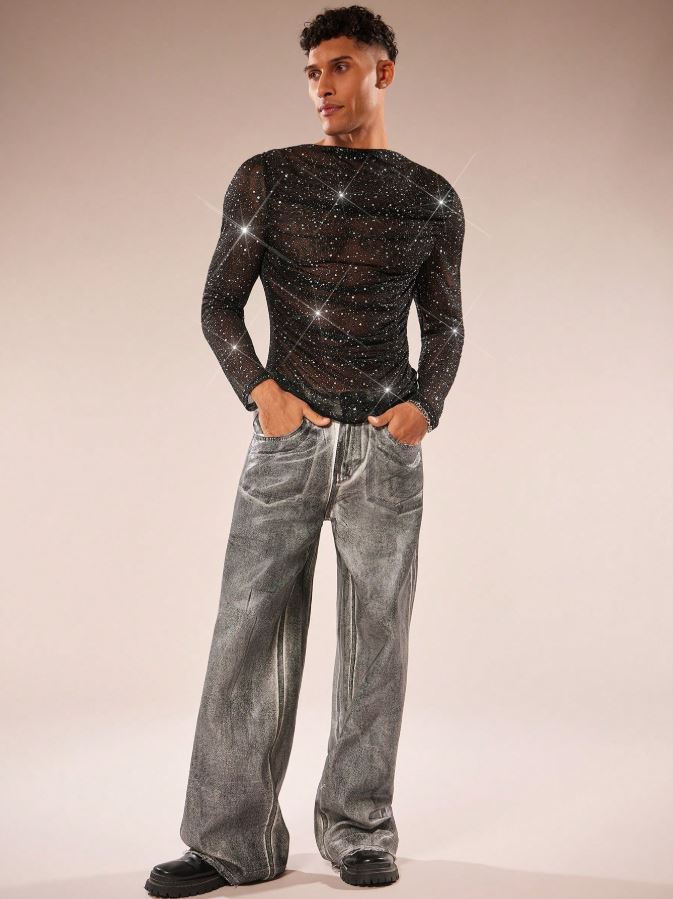 Men's Transparent Soft Long Sleeve T-Shirt