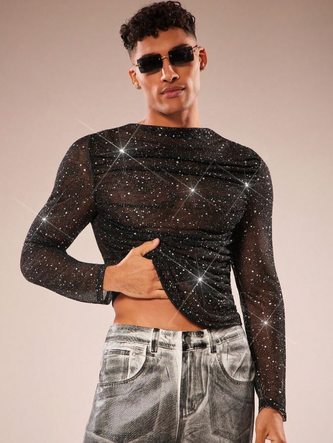 Men's Transparent Soft Long Sleeve T-Shirt