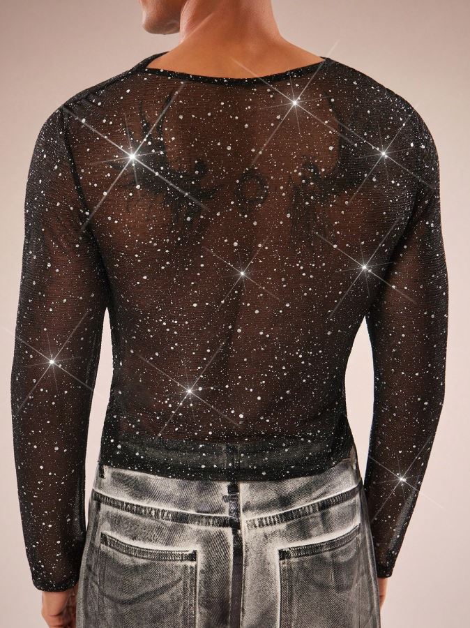 Men's Transparent Soft Long Sleeve T-Shirt