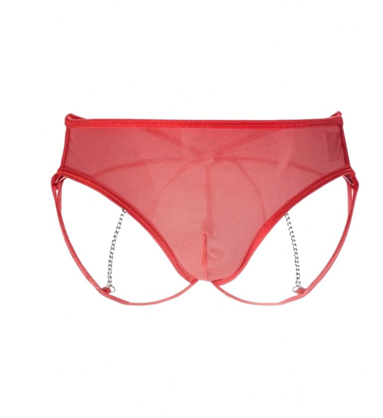 Men’s Casual Shorts With Chain Accent And Minimal Design